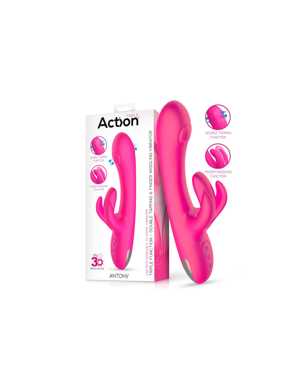 Antony Vibrador con Double Tapping y Función Finger