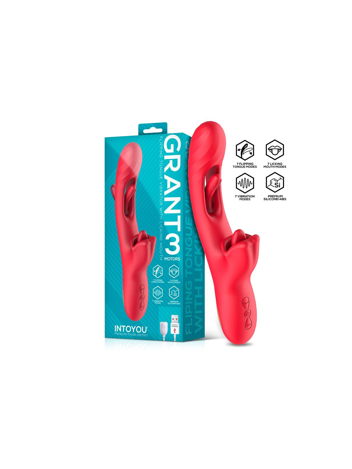Grant Vibrador con Flipping y Lengua Licking 360º