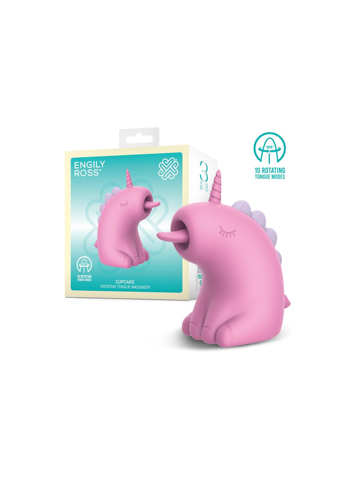 Cupcake Estimulador con Lengua Rotadora 360º