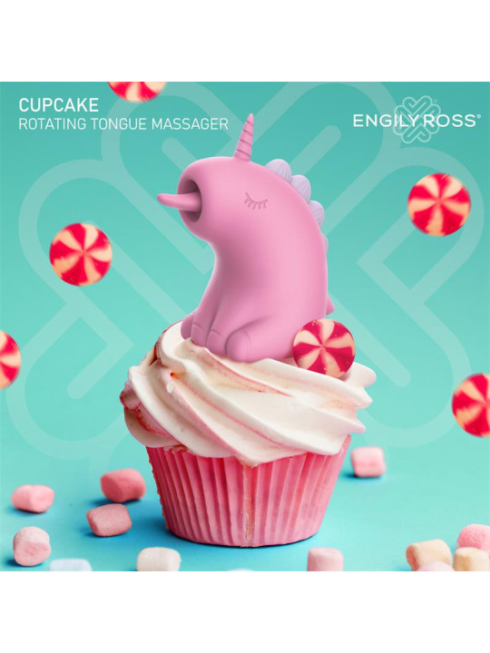 Cupcake Estimulador con Lengua Rotadora 360º