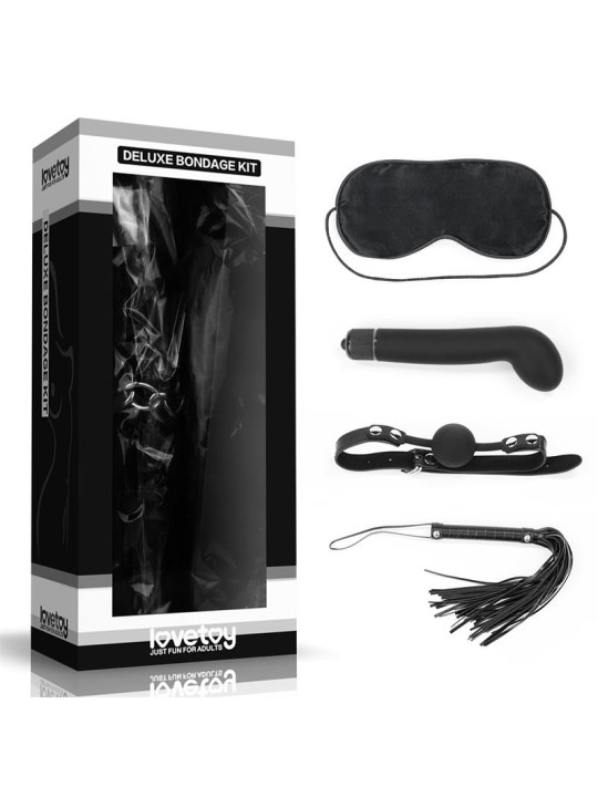 Kit Bondage Deluxe con Vibrador Negro