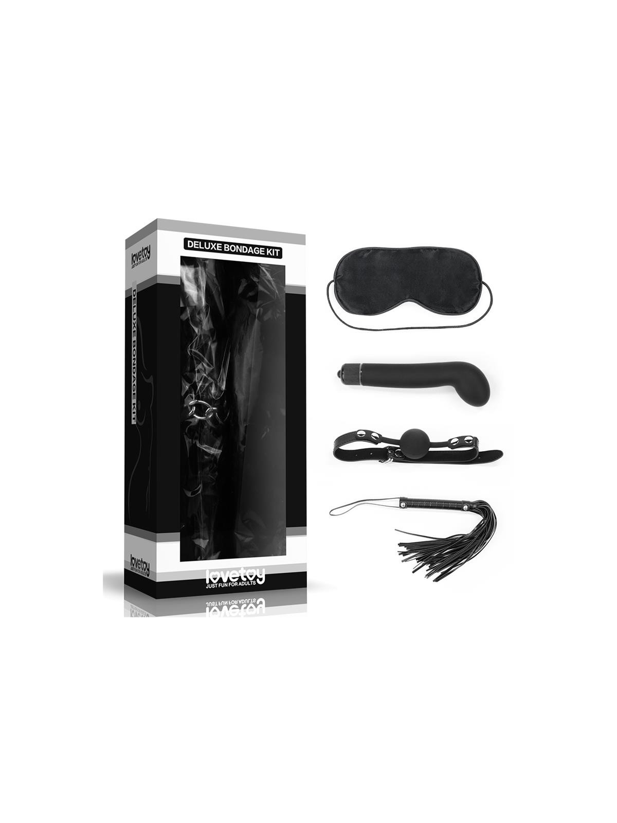 Kit Bondage Deluxe con Vibrador Negro