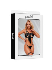 Lauren Set de Sujetador con Lazo, Tanga y Ligas