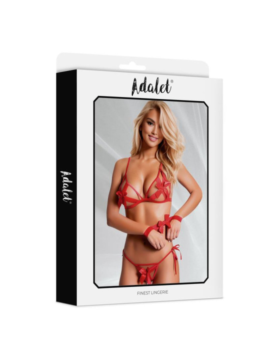 Raven Set Sujetador, Tanga y Esposas