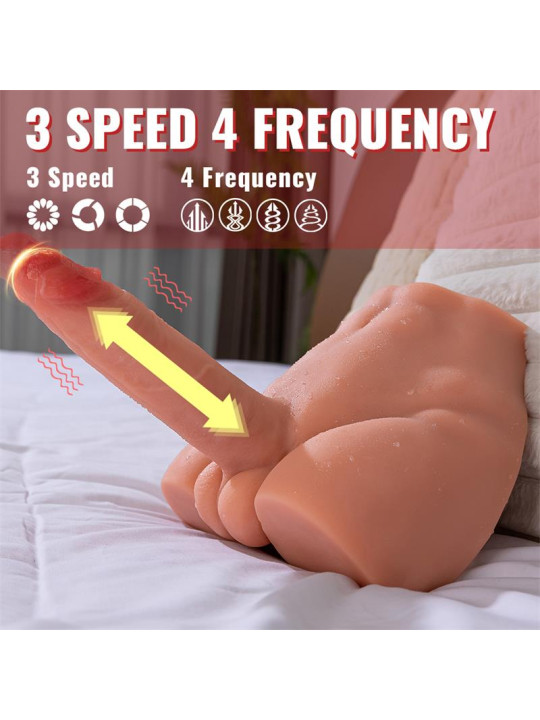 Peel Masturbador con Dildo y Ano Ass con Vibración y Thrusting