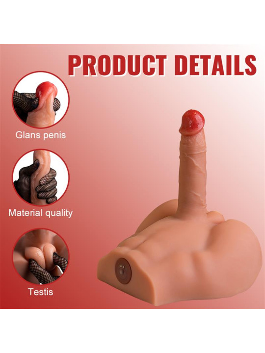 Peel Masturbador con Dildo y Ano Ass con Vibración y Thrusting