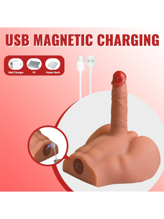 Peel Masturbador con Dildo y Ano Ass con Vibración y Thrusting