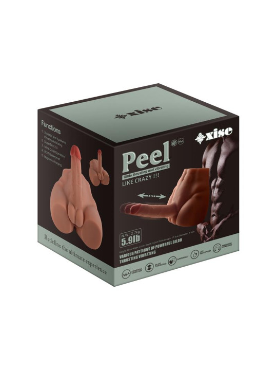 Peel Masturbador con Dildo y Ano Ass con Vibración y Thrusting