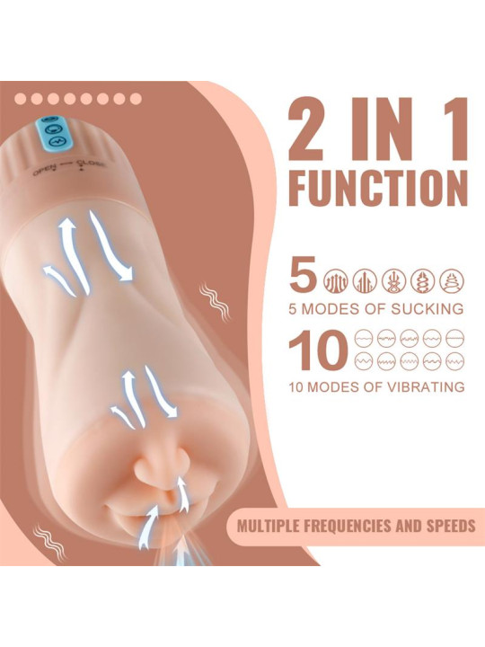 Masturbador con Vibración y Efecto Succión Suctroker V2.0 I