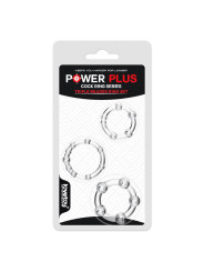 Pack de 3 Anillos para el Pene Power Plus Triple Transparentes