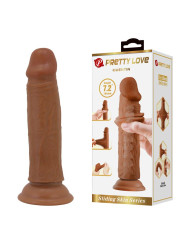 Quentin Dildo con Piel Deslizante-Retractil 18.4 cm