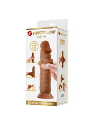Quentin Dildo con Piel Deslizante-Retractil 18.4 cm