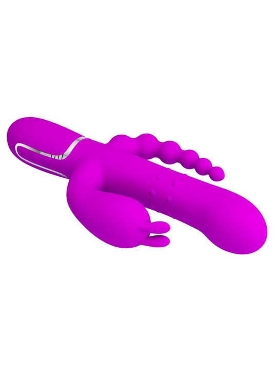Cammy 4 in 1 Vibrador con Bolas Rotadoras y Cadena Anal