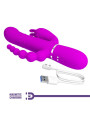 Cammy 4 in 1 Vibrador con Bolas Rotadoras y Cadena Anal