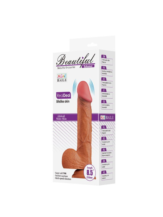 Bahamut Dildo con Vibración y Control Remoto 8.5