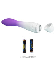 Bishop Vibrador Blanco y Púrpura