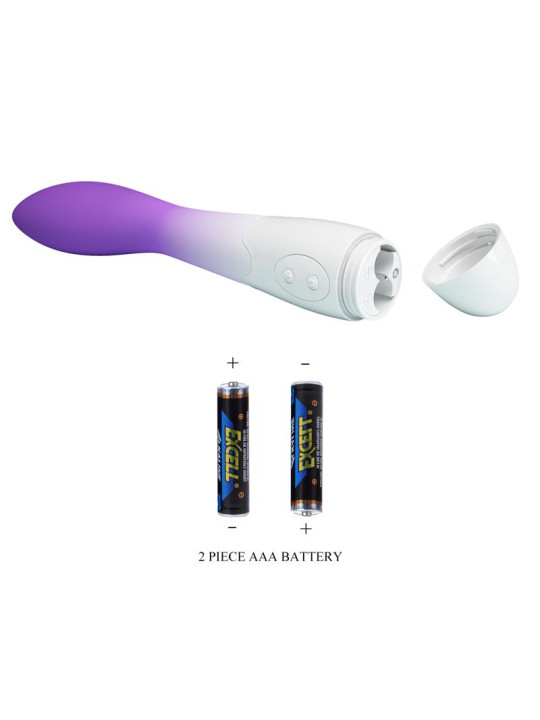 Bishop Vibrador Blanco y Púrpura