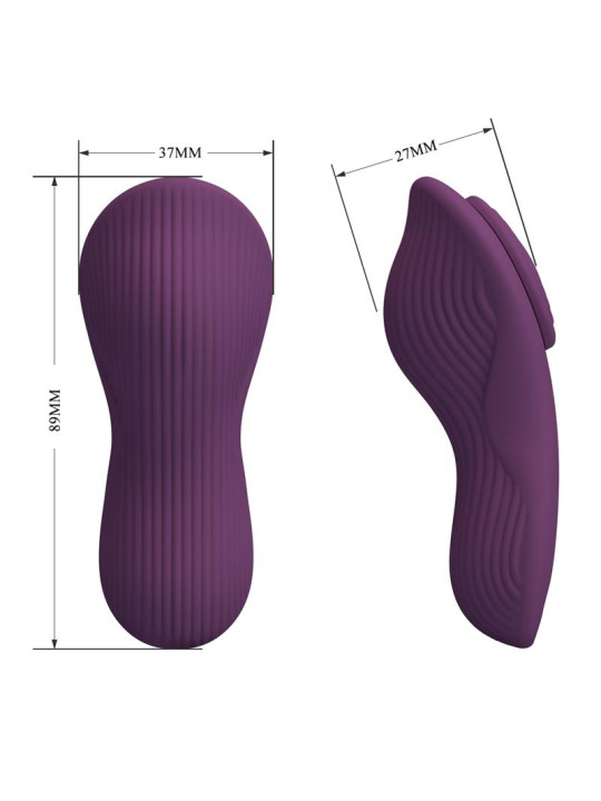 Mane Vibrador de Braguita con App Púrpura