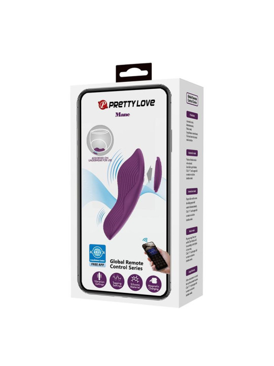 Mane Vibrador de Braguita con App Púrpura