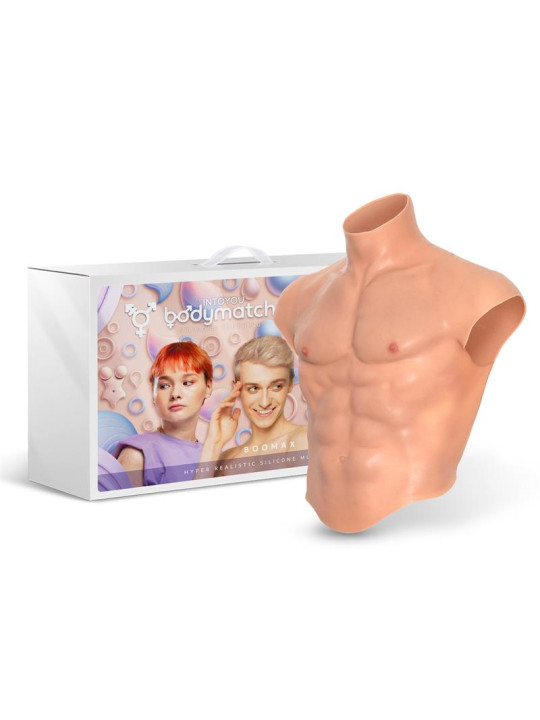 Boomax Traje Torso Masculino Hiperrealista Silicona Líquida Talla S