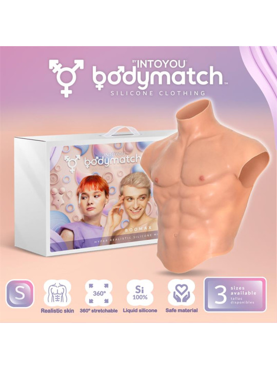 Boomax Traje Torso Masculino Hiperrealista Silicona Líquida Talla S