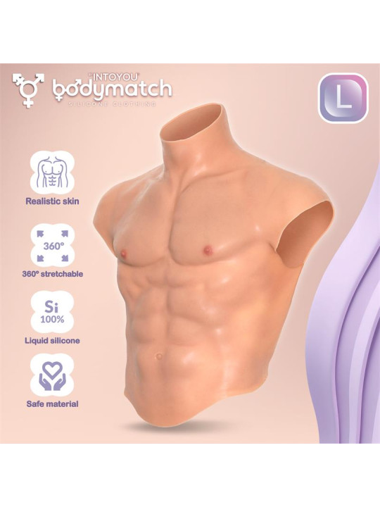 Boomax Traje Torso Masculino Hiperrealista Silicona Líquida Talla L