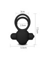 Anillo Vibrador Doble Power Clit Duo Negro