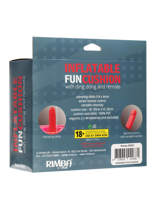 Cojín Hinchable con Dildo, Vibración y Control Remoto Ding Dong