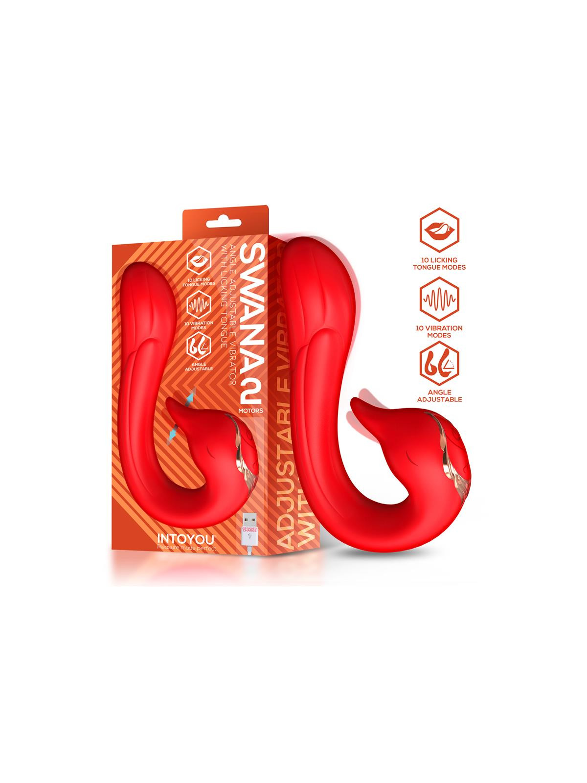 Swana Vibrador con Lengua y Ángulo Ajustable