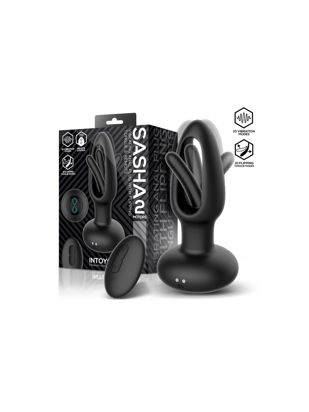 Sasha Plug con Vibración y Lengua Flipping yControl Remoto