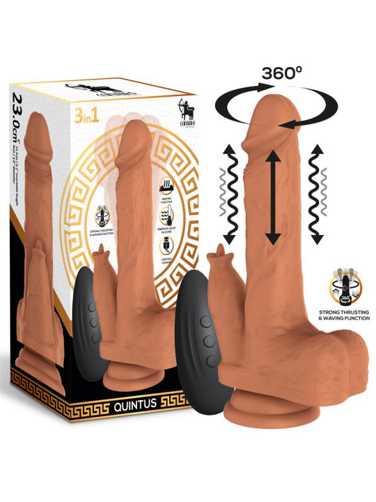 Quintus Dildo con Vibración, Thrusting y Waving 360º 9 - 23 cm
