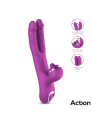 Nico Vibrador con Dildos Alternantes y Bola Percutora 4 Motores