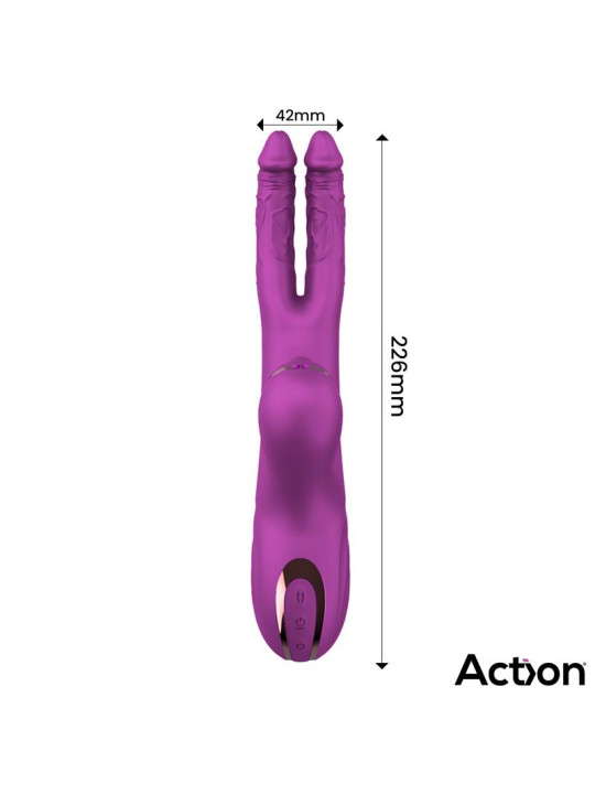 Nico Vibrador con Dildos Alternantes y Bola Percutora 4 Motores