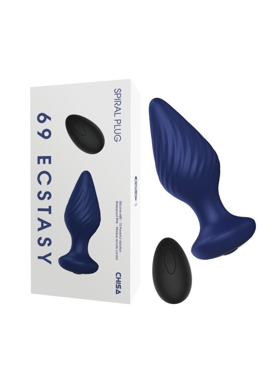 Spiral Plug Anal con Vibración y Control Remoto