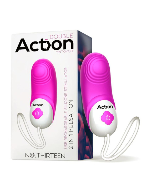 No. Thirteen Estimulador 2 in 1 con Vibración y Pulsación