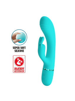 Scocco Vibrador con Rabbit Turquesa