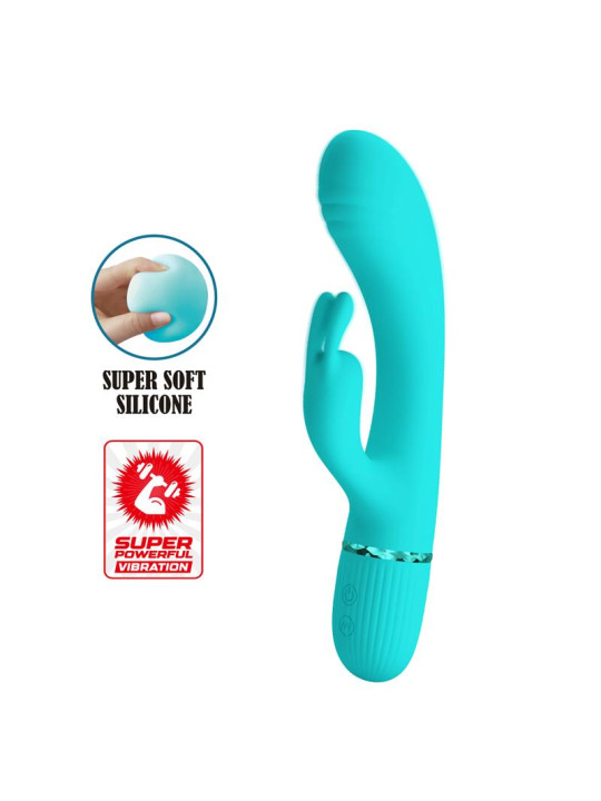 Scocco Vibrador con Rabbit Turquesa