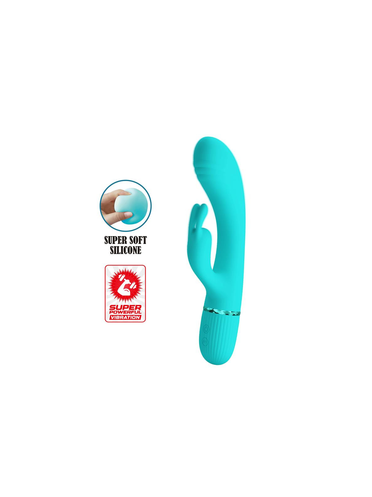 Scocco Vibrador con Rabbit Turquesa