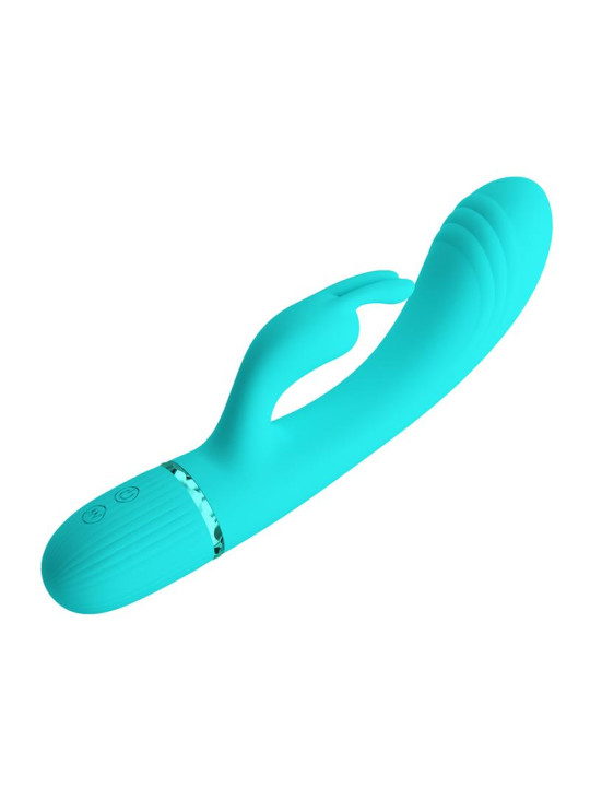 Scocco Vibrador con Rabbit Turquesa