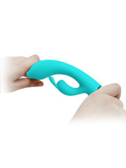 Scocco Vibrador con Rabbit Turquesa