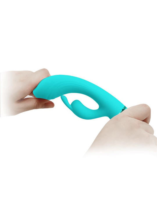 Scocco Vibrador con Rabbit Turquesa