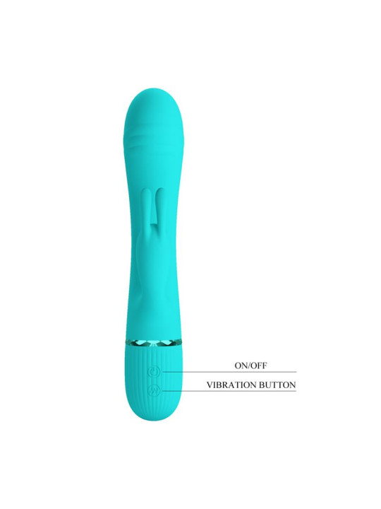 Scocco Vibrador con Rabbit Turquesa