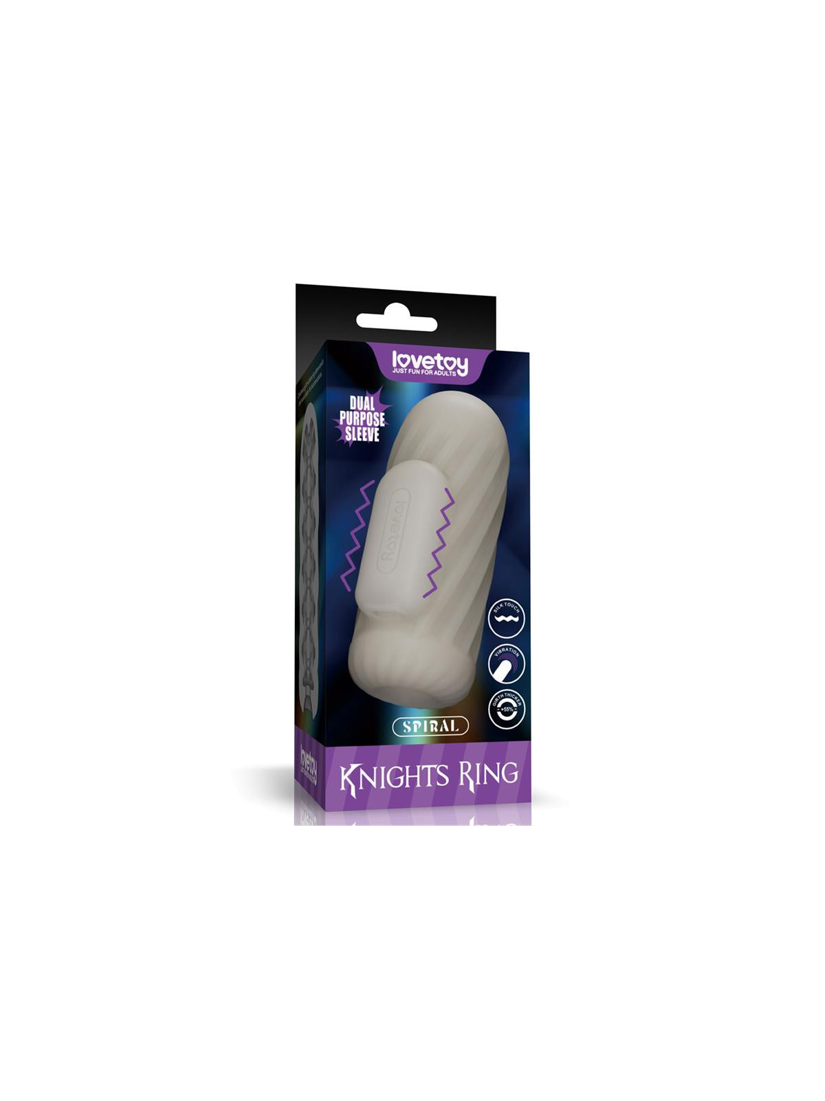 Knights Ring Funda para el Pene y Estimulador Spiral