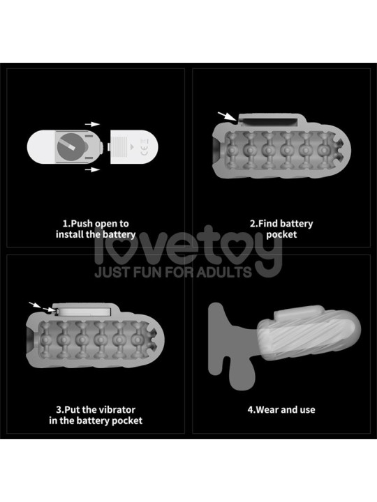 Knights Ring Funda para el Pene y Estimulador Spiral