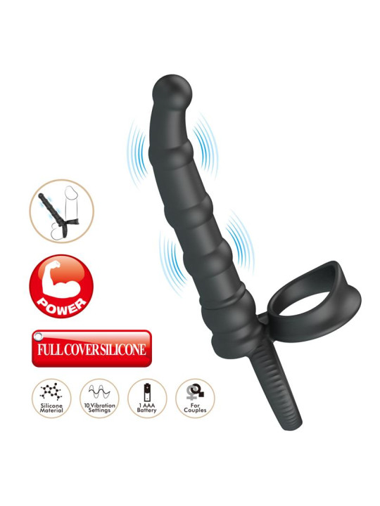 Tatum Plug Anal con Anillo para el Pene con Vibración