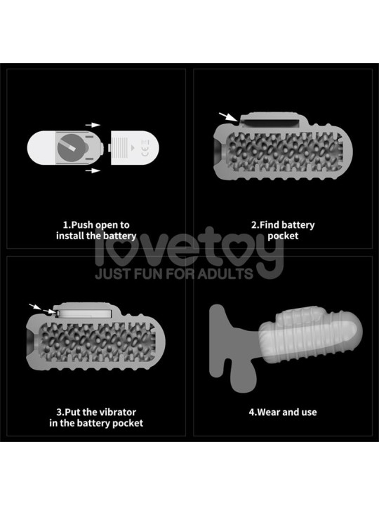 Knights Ring Funda para el Pene y Estimulador Wavy