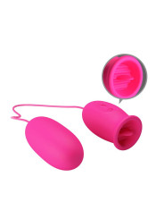 Daisy Huevo Vibrador y Lengua Estimuladora Rosa