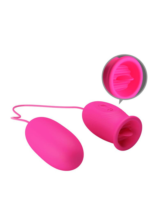 Daisy Huevo Vibrador y Lengua Estimuladora Rosa