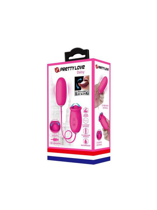 Daisy Huevo Vibrador y Lengua Estimuladora Rosa