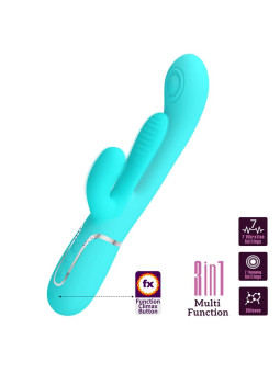 Shania Vibrador con Lengua y Thumping Turquesa